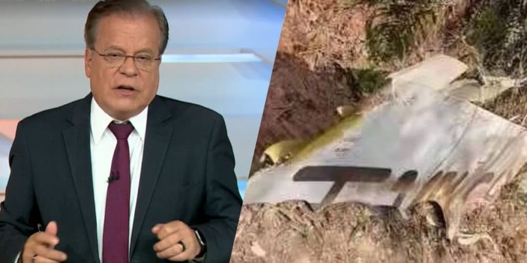 Chico Pinheiro interrompe Bocardi às pressas, anuncia queda de avião na Globo e confirma o pior: "Há fogo"
