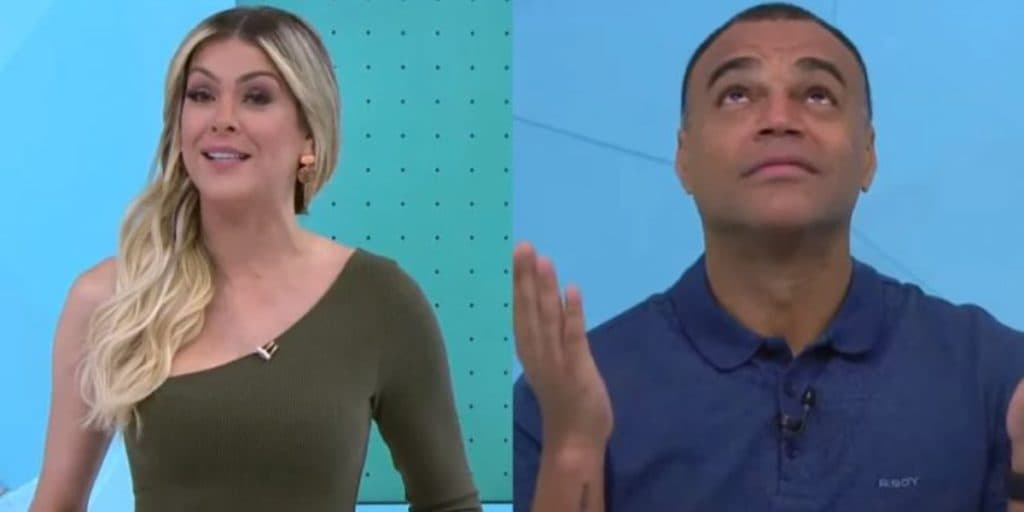 Renata Fan não se controla e expõe tamanho de membro íntimo de Denílson nos bastidores da Band: “Pequeno”