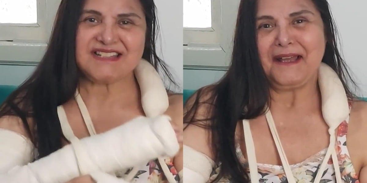 Elizângela quebrou os braços em outubro de 2021 (Foto: Reprodução/Instagram)