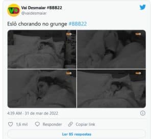 Internautas reagiram a noite quente de Eliezer e Natália no BBB22 (Foto: Reprodução / Twitter) Internautas reagiram a noite quente de Eliezer e Natália no BBB22 (Foto: Reprodução / Twitter)