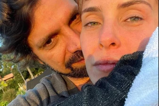 Fernanda Nobre com o marido (Foto: Reprodução)