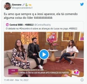 Web se divertiu com Jessilane aproveitando o VIP do BBB22 (Foto: Reprodução / Twitter) Web se divertiu com Jessilane aproveitando o VIP do BBB22 (Foto: Reprodução / Twitter)