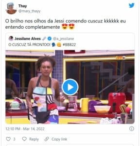Internautas não perdoaram a chance de zoar com a sister no lado privilegiado da casa (Foto: Reprodução / Twitter) Internautas não perdoaram a chance de zoar com a sister no lado privilegiado da casa (Foto: Reprodução / Twitter)