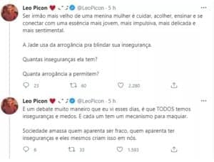 Leo Picon, irmão de Jade Picon do BBB22 (Foto: Reprodução / Twitter) Leo Picon, irmão de Jade Picon do BBB22 (Foto: Reprodução / Twitter)