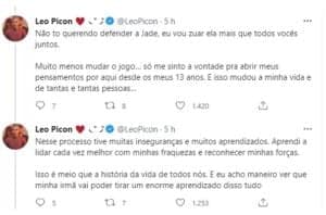 Leo Picon, irmão de Jade Picon do BBB22 (Foto: Reprodução / Twitter) Leo Picon, irmão de Jade Picon do BBB22 (Foto: Reprodução / Twitter)