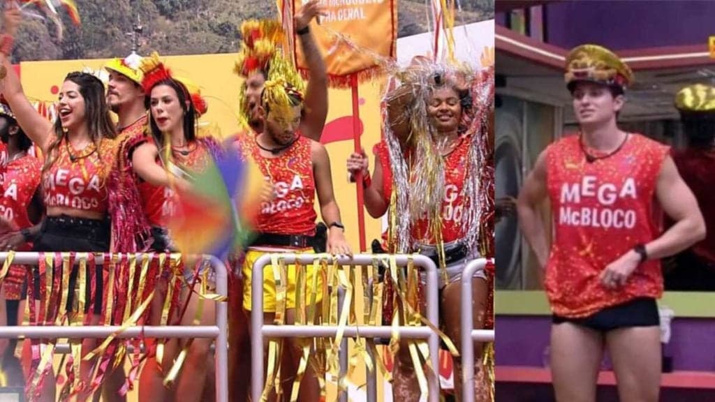 BBB22: Lucas causa na web ao ir apenas de sunga para ação de patrocinadora: "Melhor look"