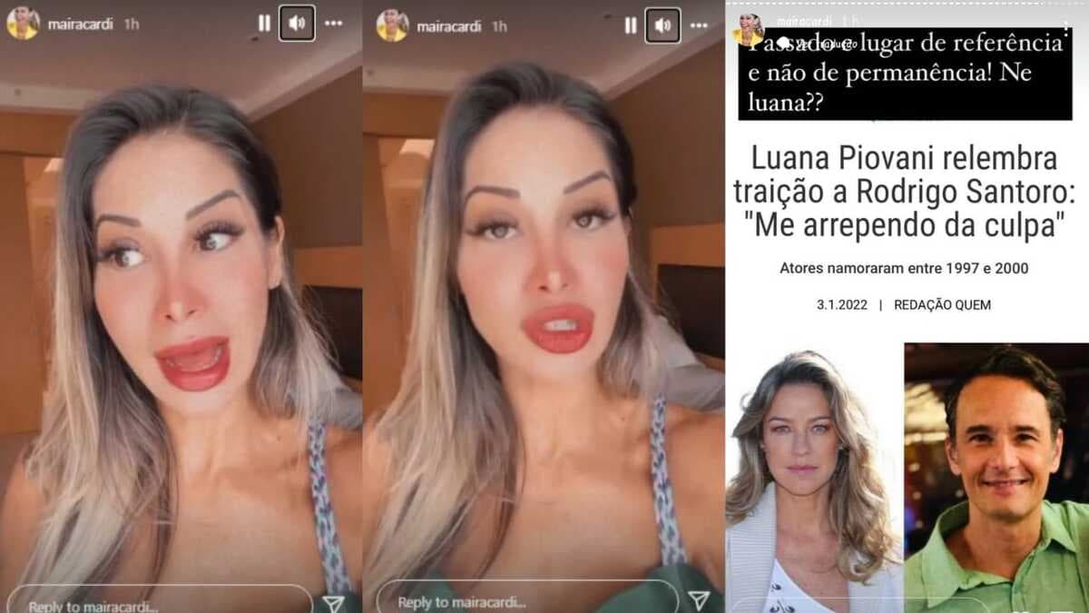 Maíra Cardi rebate falas de Luana Piovani (Foto: Reprodução/Montagem) Maíra Cardi rebate falas de Luana Piovani (Foto: Reprodução/Montagem)