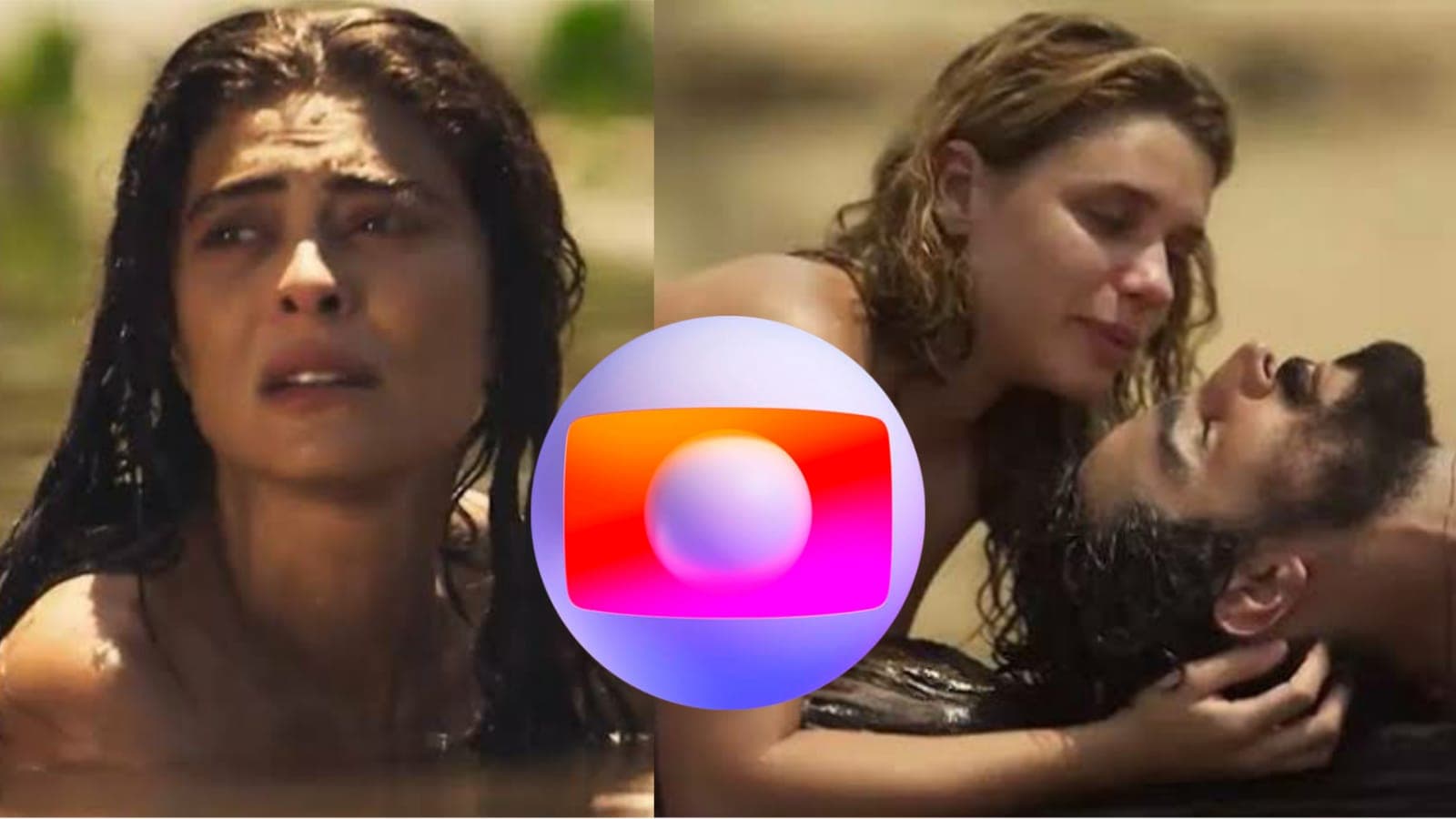 Atores gravam cenas de nudez e sexo em ação pela audiência da Globo em "Pantanal" (Montagem/ Gustavo Melo/ Divulgação TV Globo)