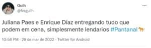 Nova novela da Globo está sendo sucesso de público e crítica (Foto: Reprodução / Twitter) Nova novela da Globo está sendo sucesso de público e crítica (Foto: Reprodução / Twitter)