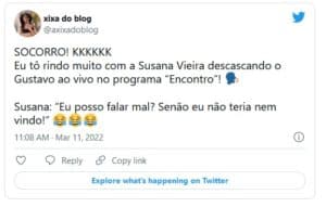 Web se divertiu com a estrela global (Foto: Reprodução / Twitter)