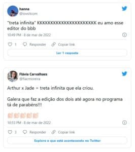 Web reagiu a alusão do filme Guerra Infinita comparando a rivalidade de Jade e Arthur (Foto: Reprodução / Twitter)