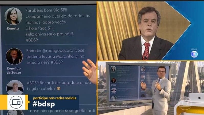 Bocardi mostrou antigos apresentadores do BDSP Bocardi mostrou antigos apresentadores do BDSP
