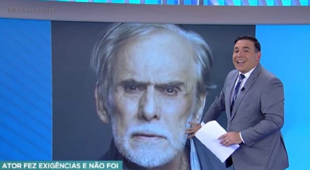 Gottino para jornal na Record e confirma noticia de Francisco Cuoco aos 88 anos: "Infelizmente"