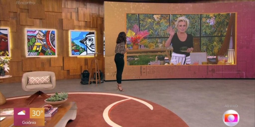 Ana Maria Braga no "Encontro", com Fátima Bernardes (Foto: Reprodução/TV Globo)