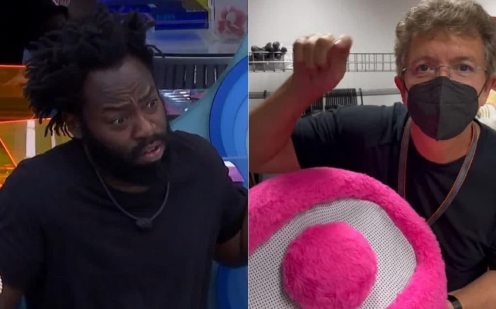BBB22: Sem saber que era Boninho vestido de 'Globolinha', Douglas Silva acaba zoando barriga do Big Boss