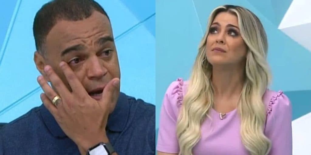 Renata Fan olha para Denílson, confirma morte na Band e desaba: "Sei que você está triste como eu"