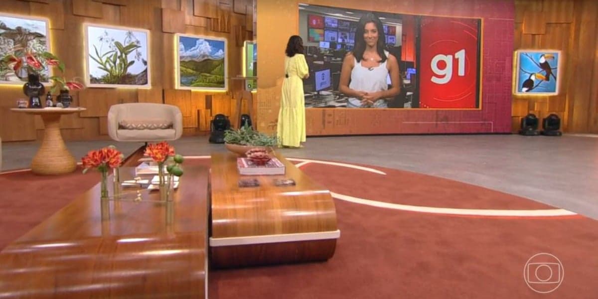 Fátima Bernardes e Luiza Tenente no "G1 em 1 Minuto" (Foto: Reprodução/TV Globo)