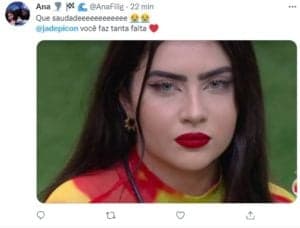Fãs do BBB22 sentiram falta da sister no reality (Foto: Reprodução / Twitter)