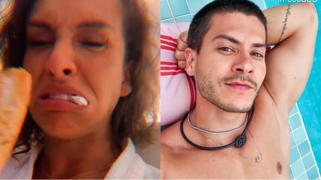 Linn Da Quebrada come pão, cospe fora e cutuca com deboche Arthur Aguiar do BBB22: "Podre, mofado"