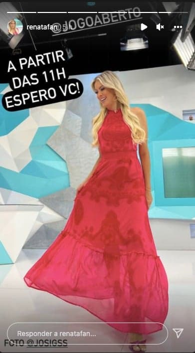 Renata Fan exibe foto nos bastidores da Band e viraliza na web - Reprodução