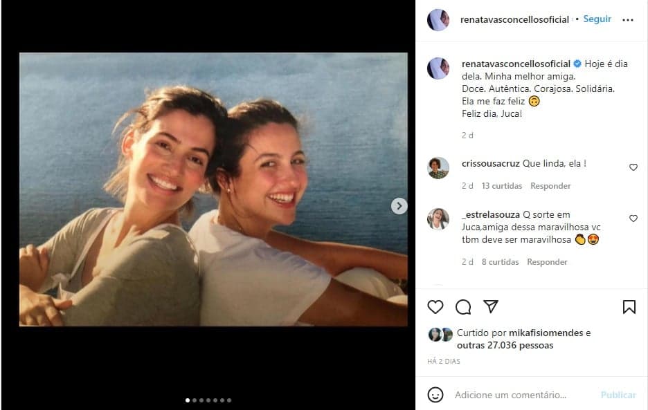 Renata Vasconcellos assume amor por mulher - Foto: Reprodução Renata Vasconcellos assume amor por mulher - Foto: Reprodução