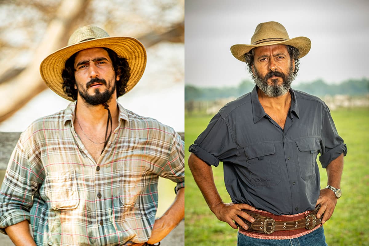Remake de 'Pantanal' tem boa aceitação do público; Renato Gós e marcos Palmeira dão vida a José Leôncio (Foto: Reprodução / Globo)