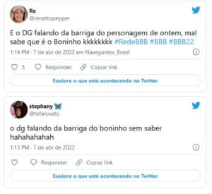 Internautas repercutiram as falas de Douglas no quarto do líder do BBB22 sobre Boninho (Foto: Reprodução / Twitter)
