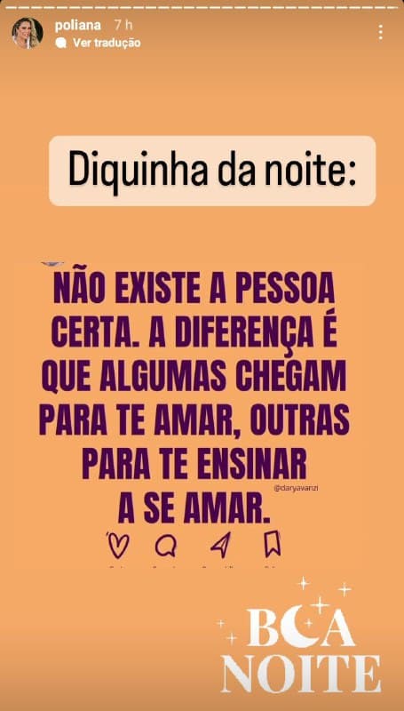 Poliana Rocha deixou recado e surpreendeu (Foto: Reprodução/ Instagram)