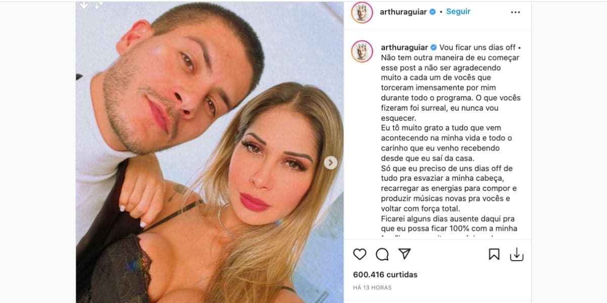 Arthur Aguiar e Maira Cardi 