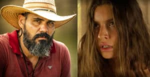 Alcides (Juliano Cazarré) abrirá uma ferida do passado para Juma (Alanis Guillen) em 'Pantanal' (Foto: Reprodução / Globo) Alcides (Juliano Cazarré) abrirá uma ferida do passado para Juma (Alanis Guillen) em 'Pantanal' (Foto: Reprodução / Globo)