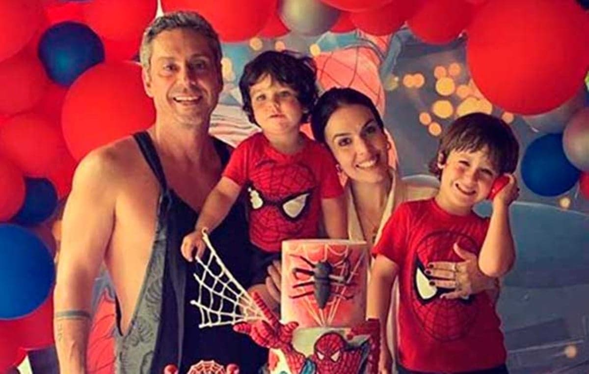 Alexandre Nero e sua linda família 