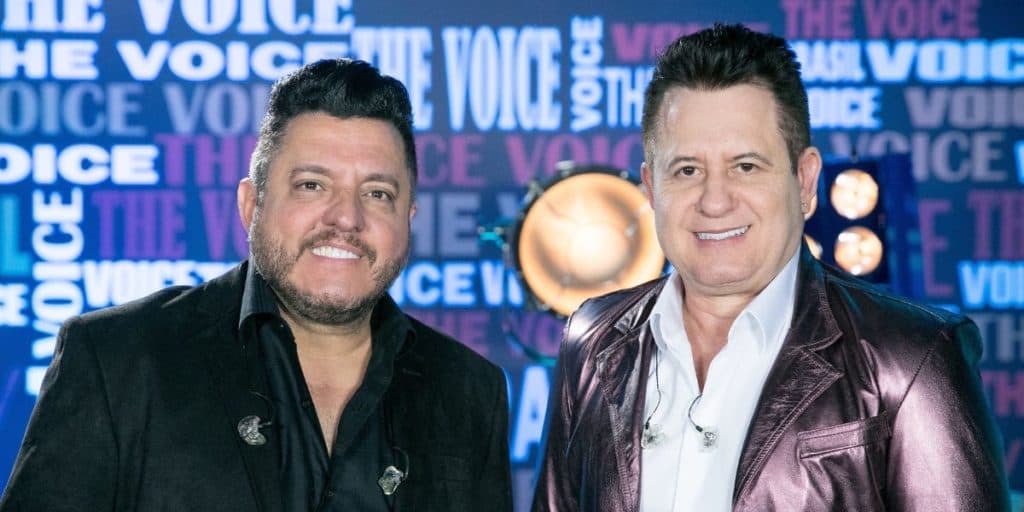Bruno e Marrone brincam durante live