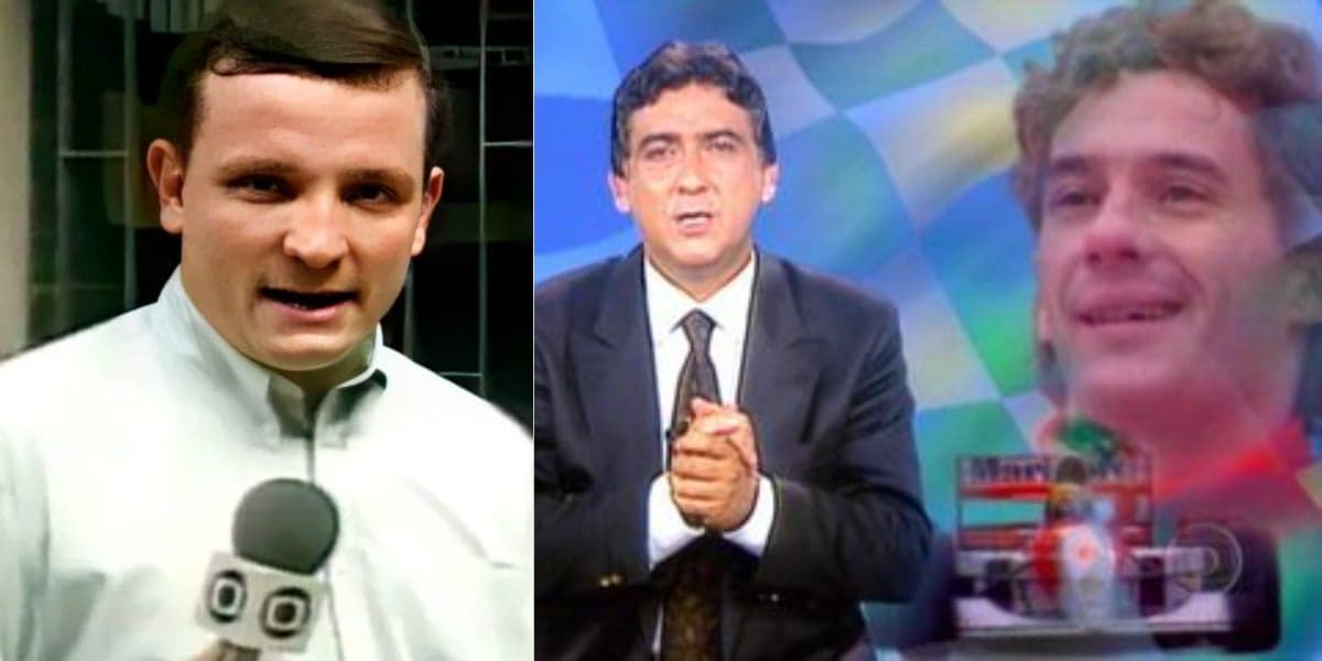 Além de Roberto Cabrini, toda a imprensa se comoveu com a morte de Ayrton Senna (Foto: Reprodução/TV Globo)