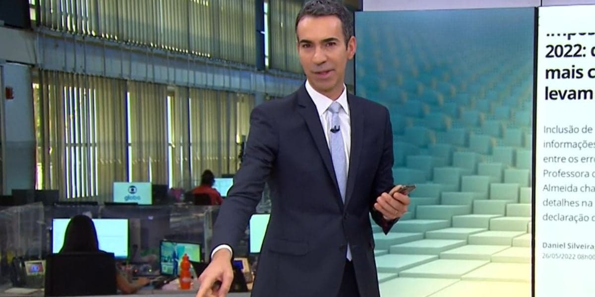 César Tralli no comando do JH(Foto: Reprodução/Globo)