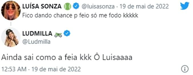 Luísa Sonza e Ludmilla interagiram Luísa Sonza e Ludmilla interagiram
