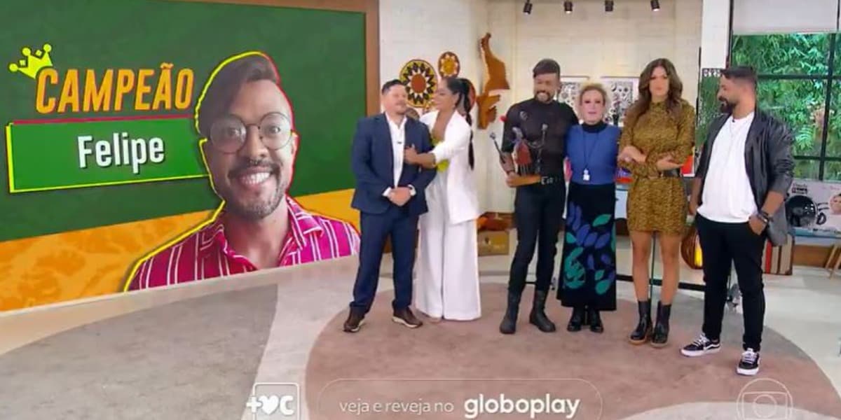 Felipe venceu o "Jogo das Panelas" 2022 (Foto: Reprodução/TV Globo)