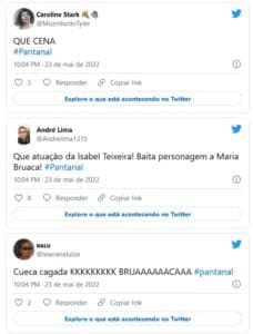 Público vibrou com capítulo de Pantanal (Foto: Reprodução / Twitter) Público vibrou com capítulo de Pantanal (Foto: Reprodução / Twitter)