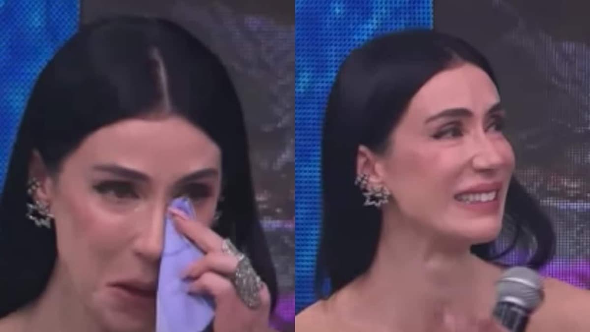 Michele Barros se emociona com depoimento do filho, Arthur, no Faustão na Band (Foto: Reprodução) Michele Barros se emociona com depoimento do filho, Arthur, no Faustão na Band (Foto: Reprodução)
