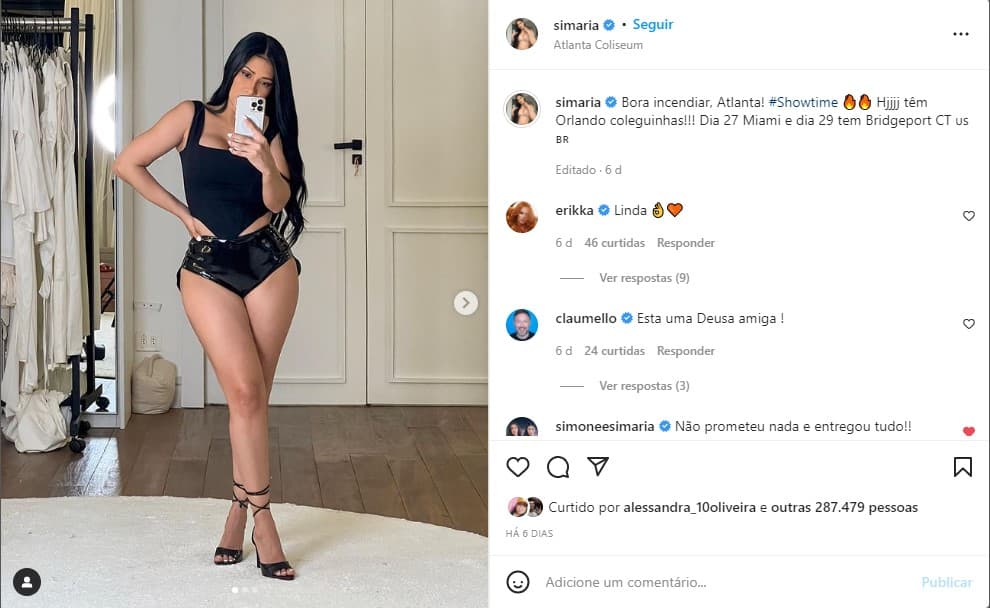 Simaria sensualiza e exibe corpão em fotos provocantes - Foto: Reprodução