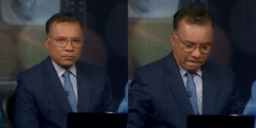 Heraldo Pereira não conseguiu conter a emoção na bancada do Jornal Nacional