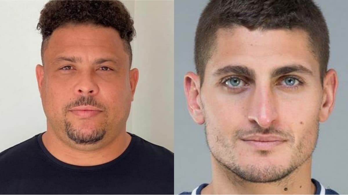 O ex-craque de futebol, Ronaldo Fenômeno e Marco Verratti, atual jogador do PSG, seu hóspede da casa roubada