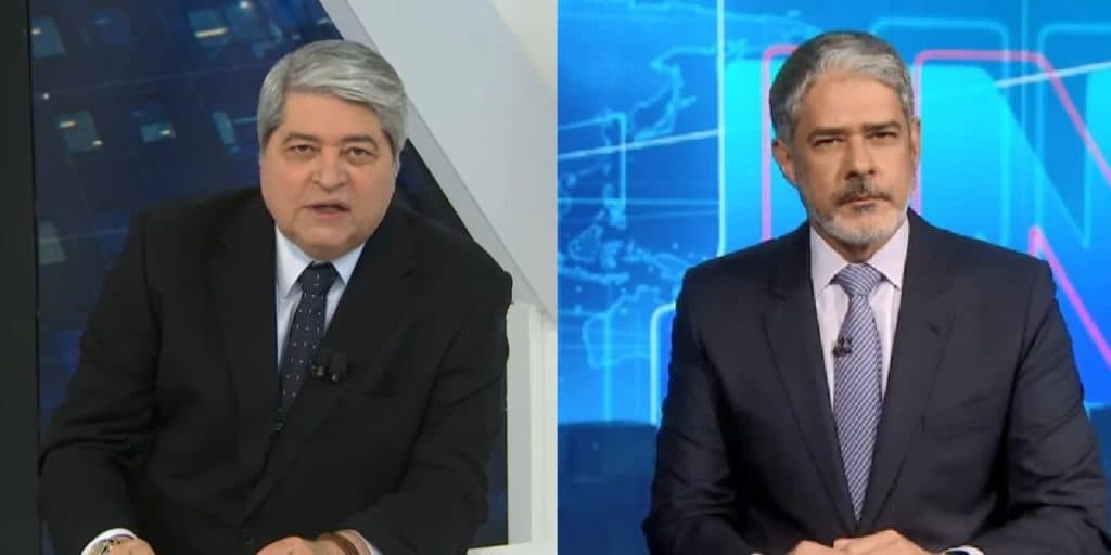 William Bonner e Datena têm crise de choro ao vivo ao noticiarem morte de amigo jornalista