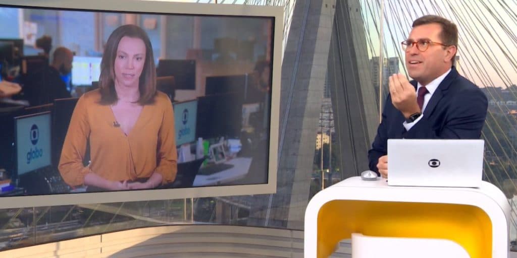 Ana Paula Araújo invade jornal de Bocardi, se revolta e sobe até tom de voz na Globo: "É absurdo demais"