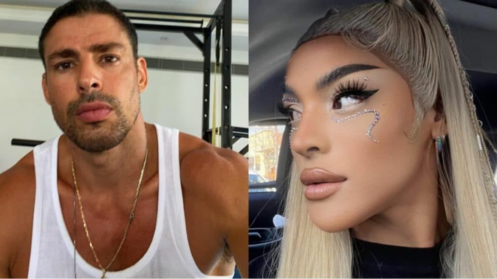 Cauã Reymond surge excitado em foto de cueca marcando, Pabllo Vittar não se aguenta e deixa recadinho