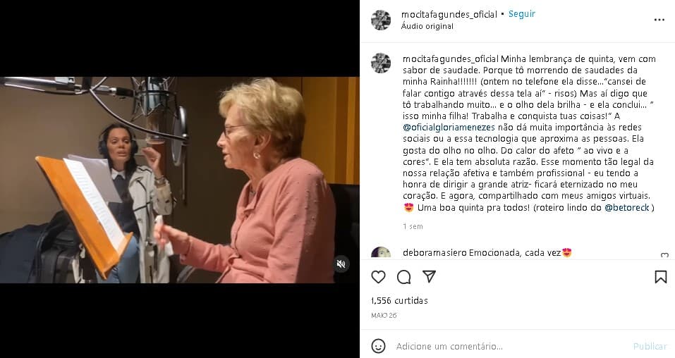 Glória Menezes foi exposta pela nora (Foto: Reprodução/ Instagram)