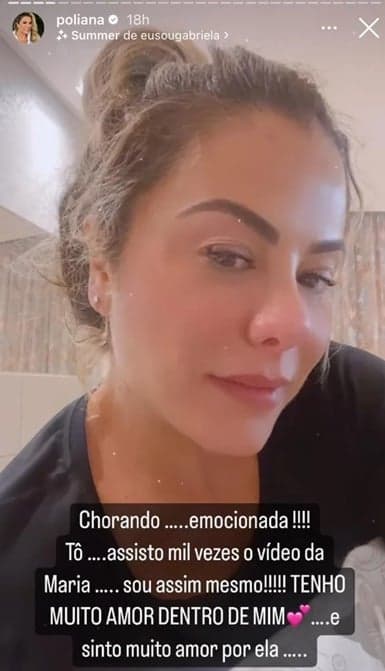 Poliana Rocha aparece emocionada nas redes sociais por causa da neta, Maria Alice