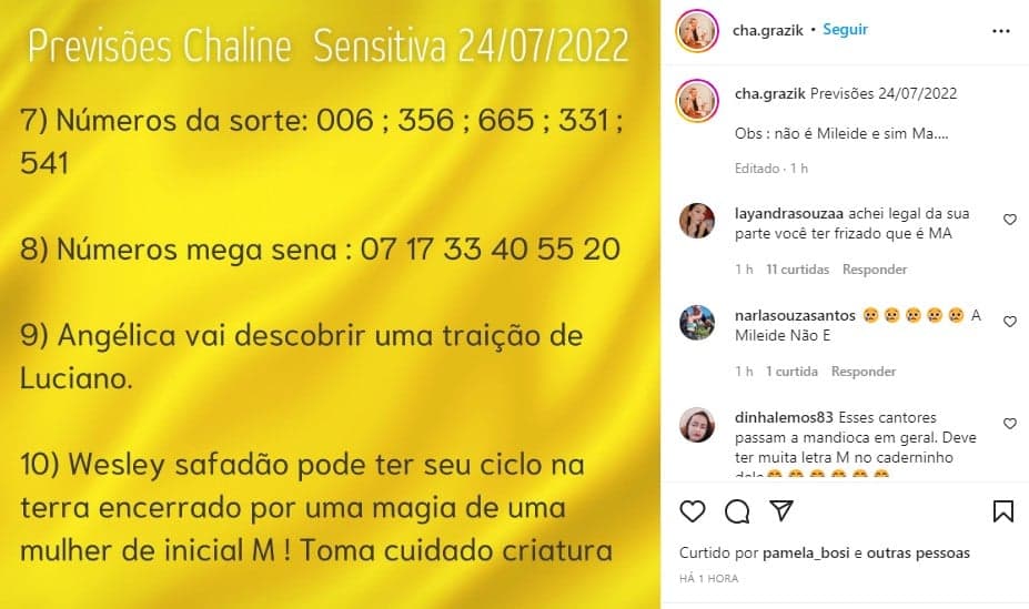 Sensitiva fez previsão assustadora para Wesley Safadão (Foto: Reprodução)