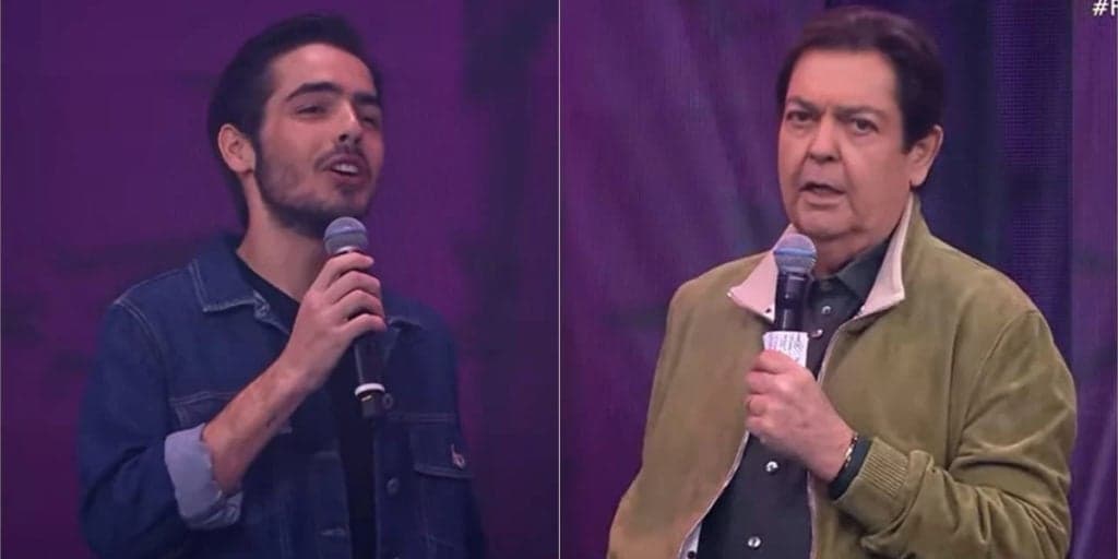 Filho de Faustão fala o que pensa da mãe e apresentador dispara na Band: "Vai encarar ela na volta!"