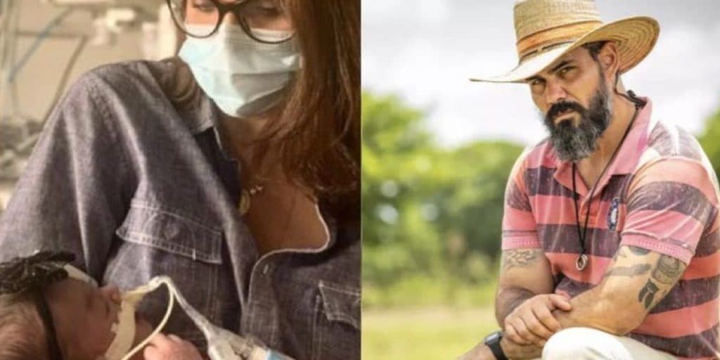 Juliano Cazarré implora orações pela filha recém nascida que está intubada após cirurgia delicada: "Seguimos"