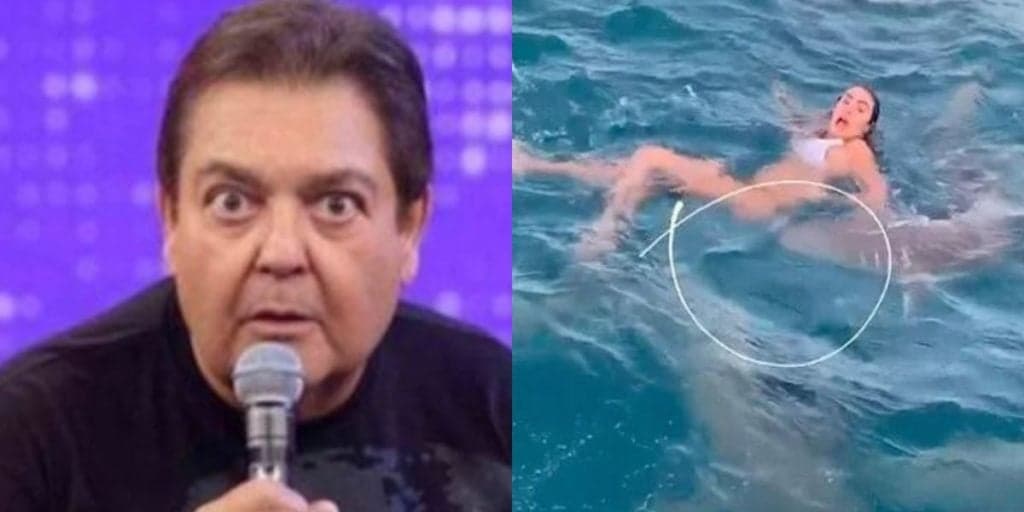 Bailarina do Faustão é atacada por tubarão durante mergulho em alto mar e cena agonizante é registrada em vídeo